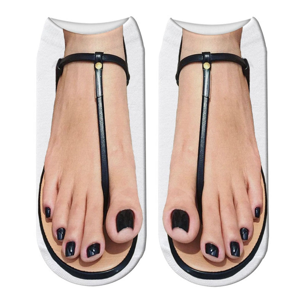 Quirky 3D Design Novelty Ankle Socks