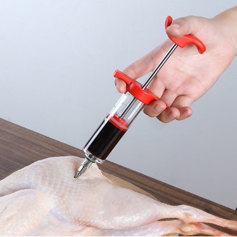 Easy Meat Injector for BBQ with Stainless Steel Needles - Fesara