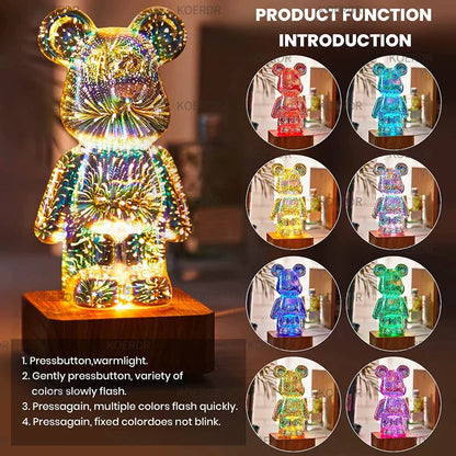 Colorful LED Fireworks Night Light Lamp - Fesara