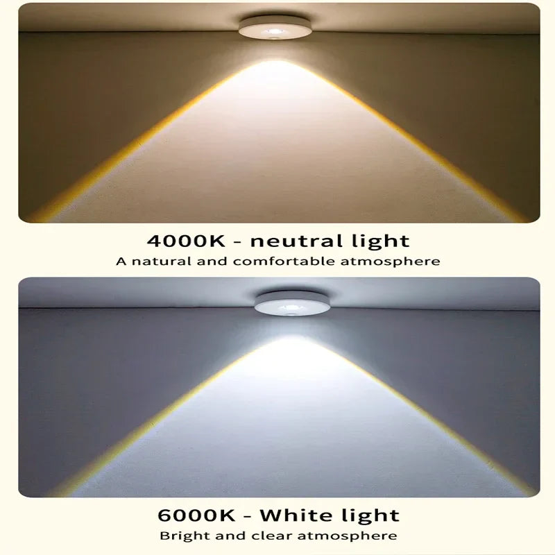 Motion Activated LED Night Light, Dimmable Battery Lamp
