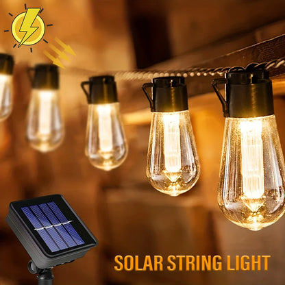 Outdoor Solar Powered String Lights Waterproof IP44
