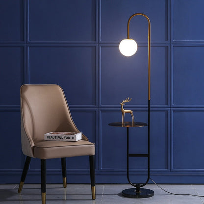 Space Saving Floor Lamp with Shelf