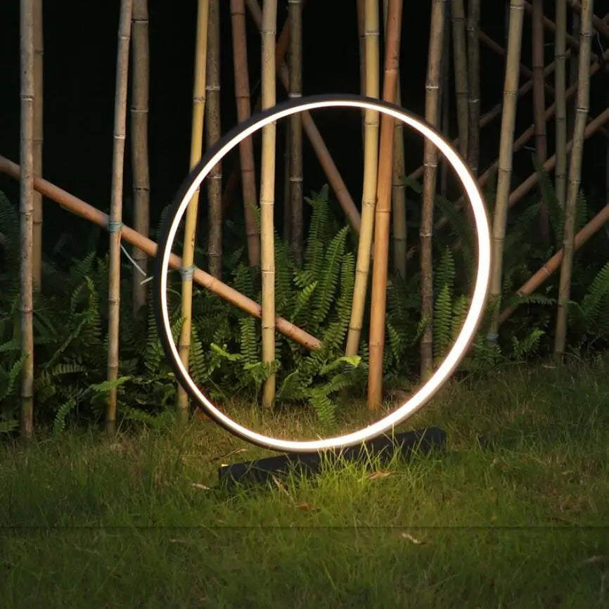 Modern Villa - Round Outdoor Lamp with 50,000-Hour LED Lifespan & Aluminum Design-3