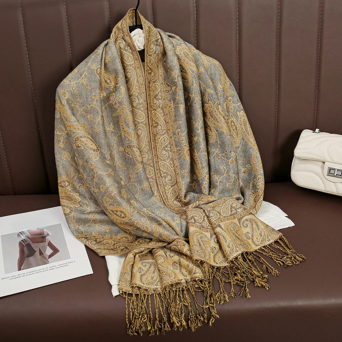 Soft Women's Cashmere Scarf Luxury Warm Print
