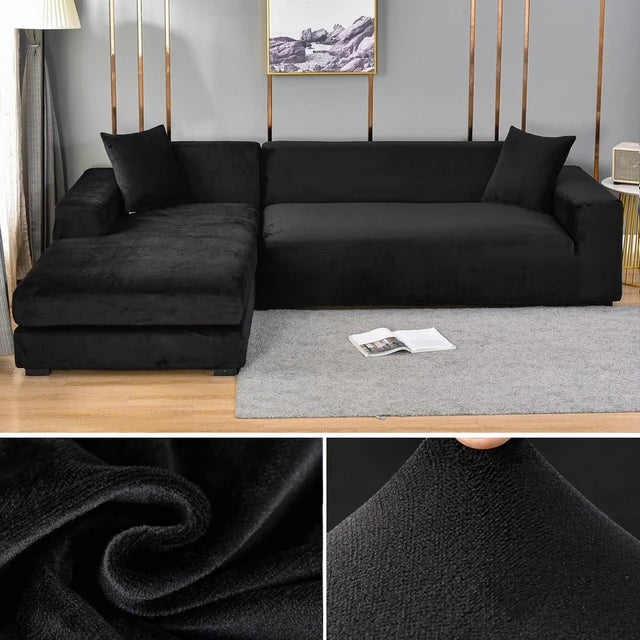Stretchy Soft Velvet Sofa Protector Cover