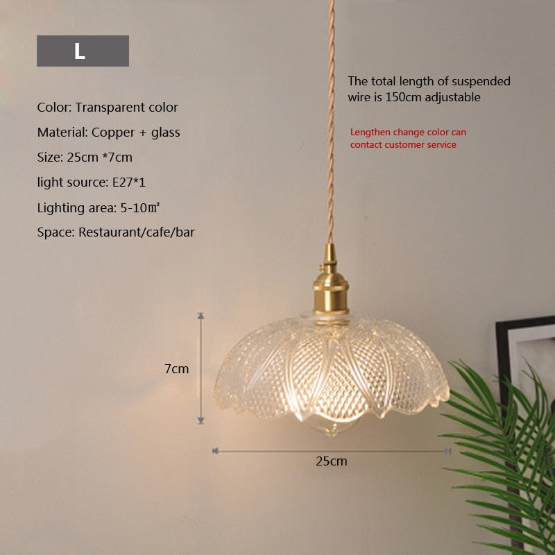 Clear Glass Hanging Pendant Light