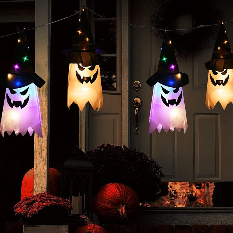 Spooky Hanging Ghost Halloween Light Lamp