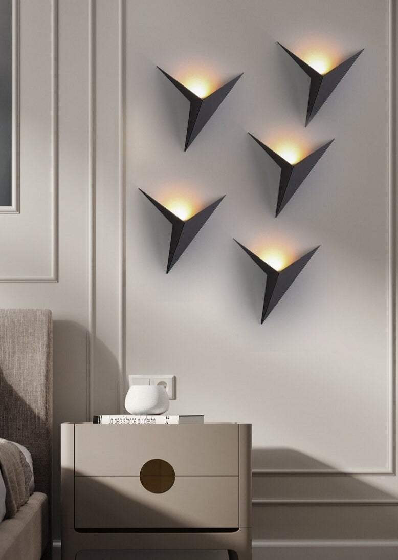 Contemporary Triangle Wall Light Fixture