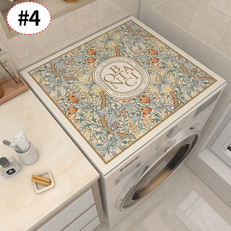 Vintage Flower Washing Machine Protector Mat