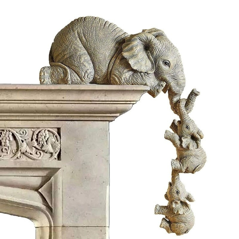 Fesara Elephant Figurine Adorable Home Ornament