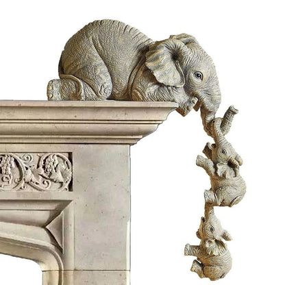 Fesara Elephant Figurine Adorable Home Ornament