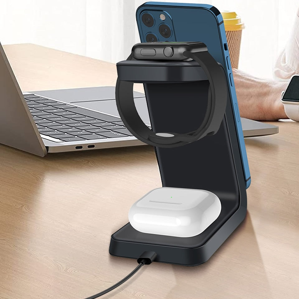 Fast 3 in 1 Magnetic Phone Charging Dock