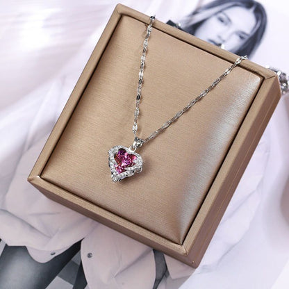 Stunning Sea Glass Stainless Steel Pendant Necklace