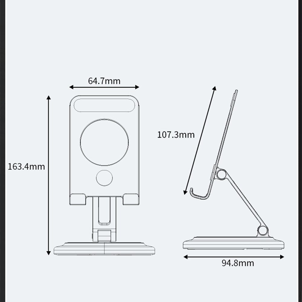 Adjustable Wooden Phone Stand with 360 Rotation