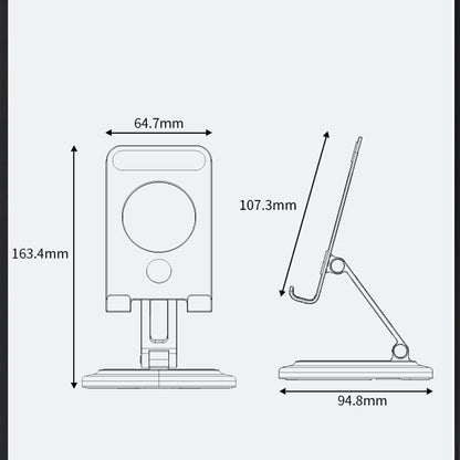 Adjustable Wooden Phone Stand with 360 Rotation