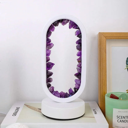 Calming Purple Gemstone Table Lamp