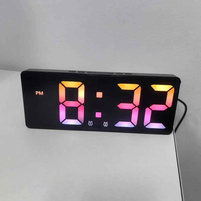 Compact LED Alarm Clock with Night Mode