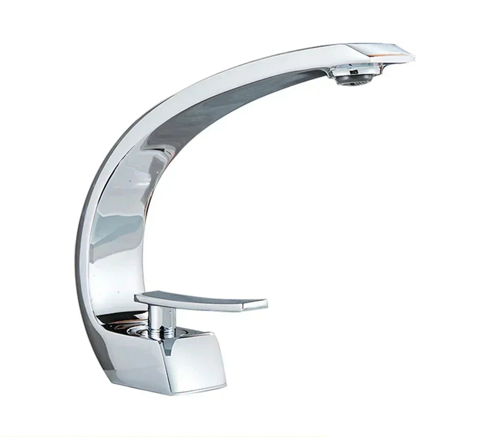 Modern Bathroom Faucet Stylish Chrome Finish