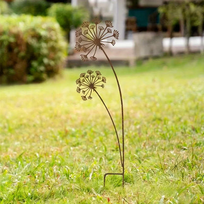 Colorful Metal Flower Garden Stake Decor - Fesara