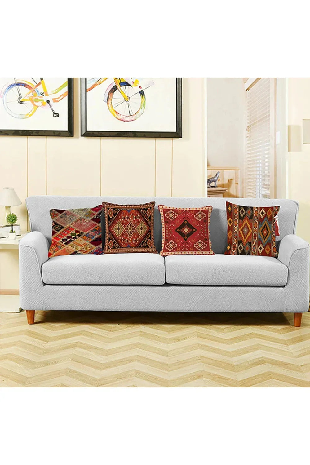 Colorful Global Print Pillow Cover - Fesara
