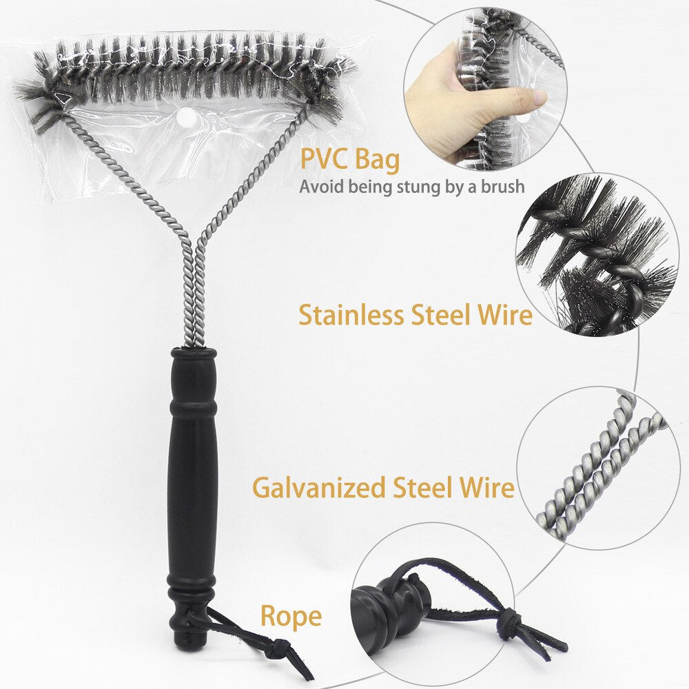 Heavy Duty Stainless Steel Grill Cleaner Brush