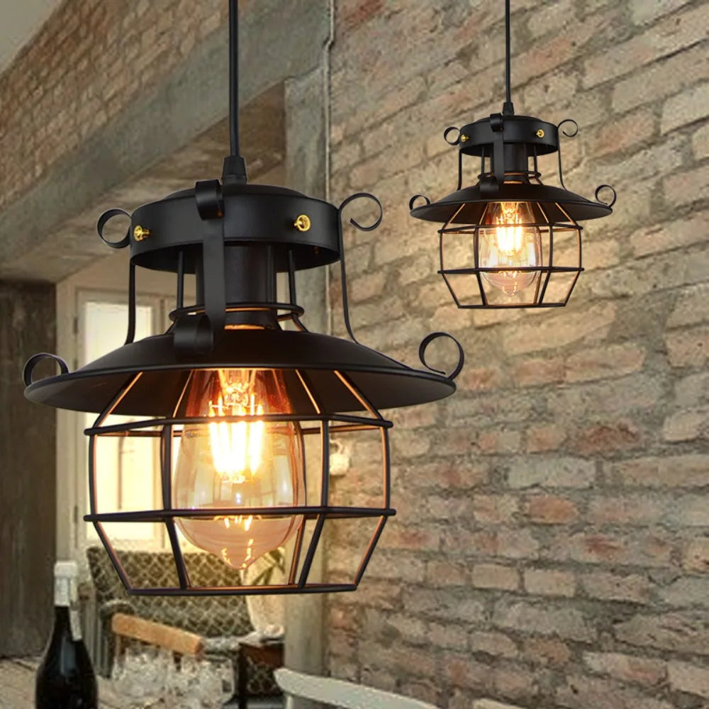 Vintage Metal Pendant Light Fixture