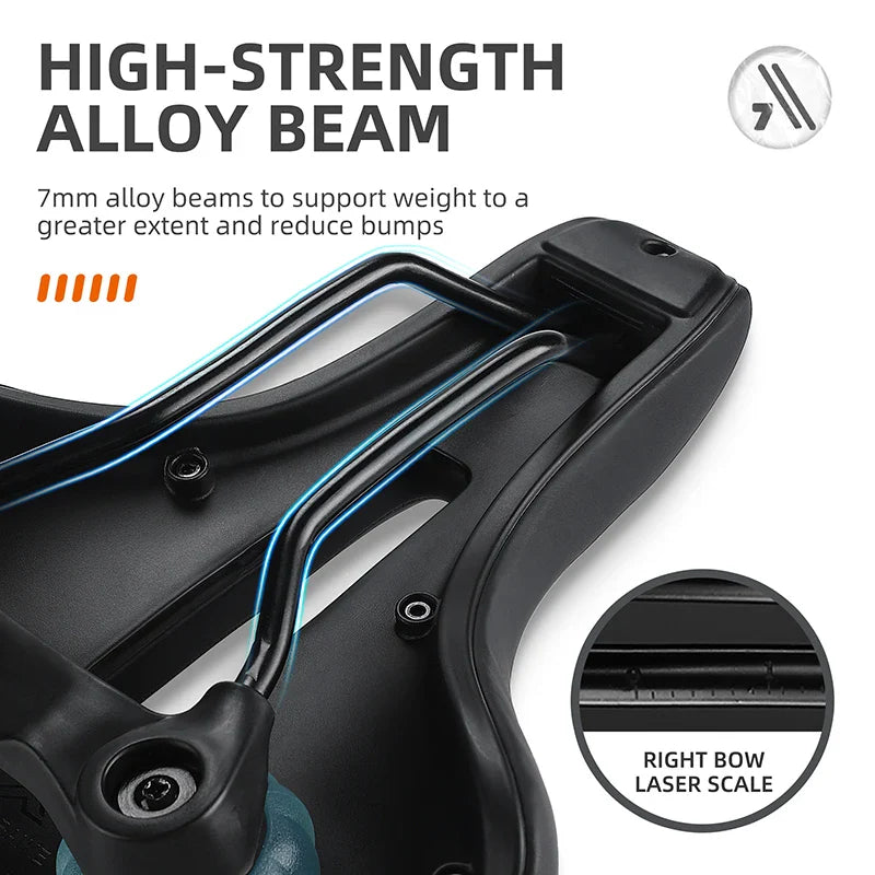 High Elastic Shock Absorbing Bicycle Saddle – Waterproof and Breathable Comfortable Bike Seat for Mountain and Road Biking-4
