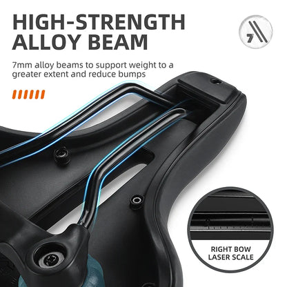 High Elastic Shock Absorbing Bicycle Saddle – Waterproof and Breathable Comfortable Bike Seat for Mountain and Road Biking-4