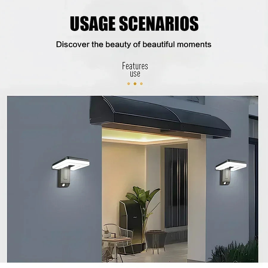 Outdoor Solar Wall Lamp with Motion Sensor