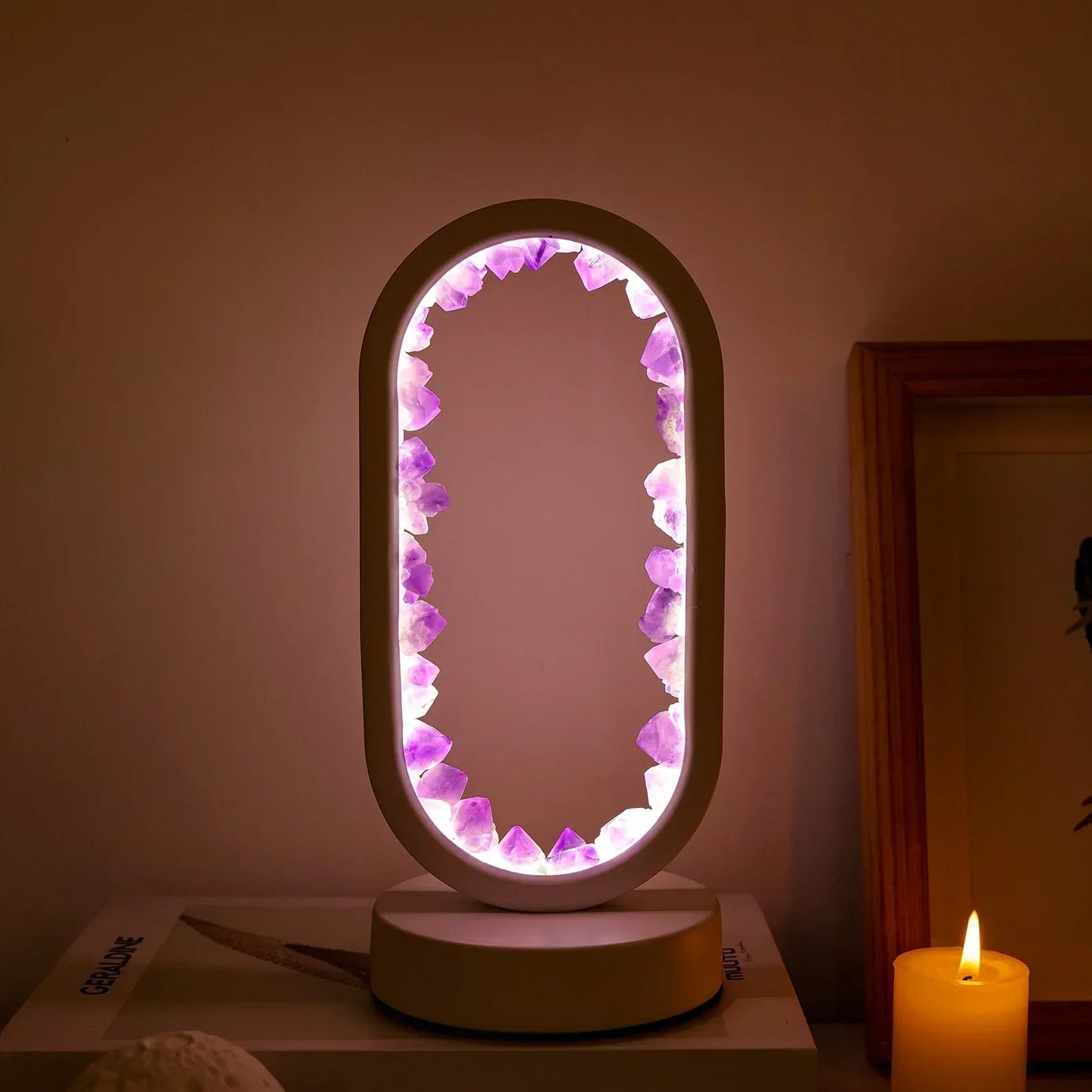 Soothing Purple Crystal Relaxation Lamp