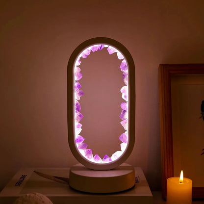 Calming Purple Gemstone Table Lamp