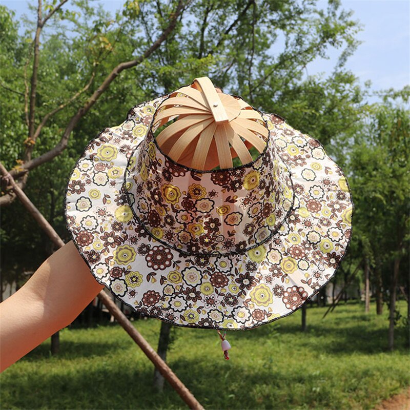 Natural Bamboo Folding Sun Hat