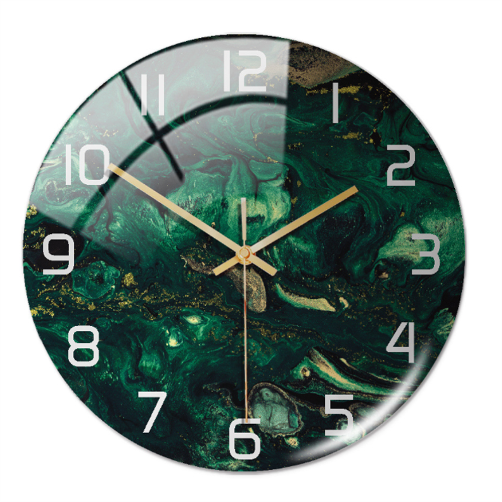 Elegant White Marble Silent Wall Clock