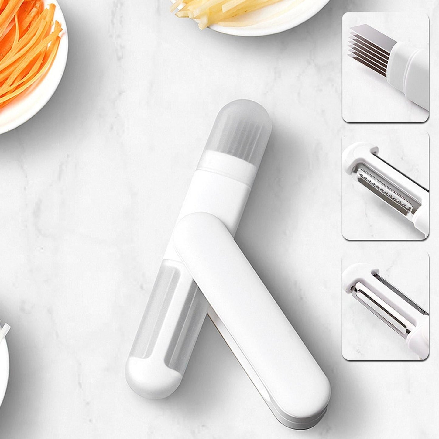 Easy 3-in-1 Kitchen Vegetable Peeler Tool - Fesara