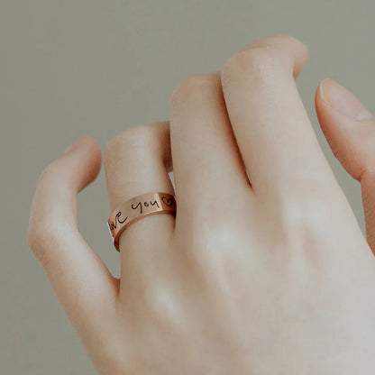 Custom Engraved Message Ring