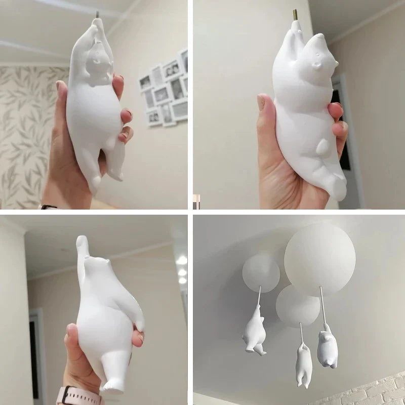 Colorful Teddy Bear Hot Air Balloon Lamp