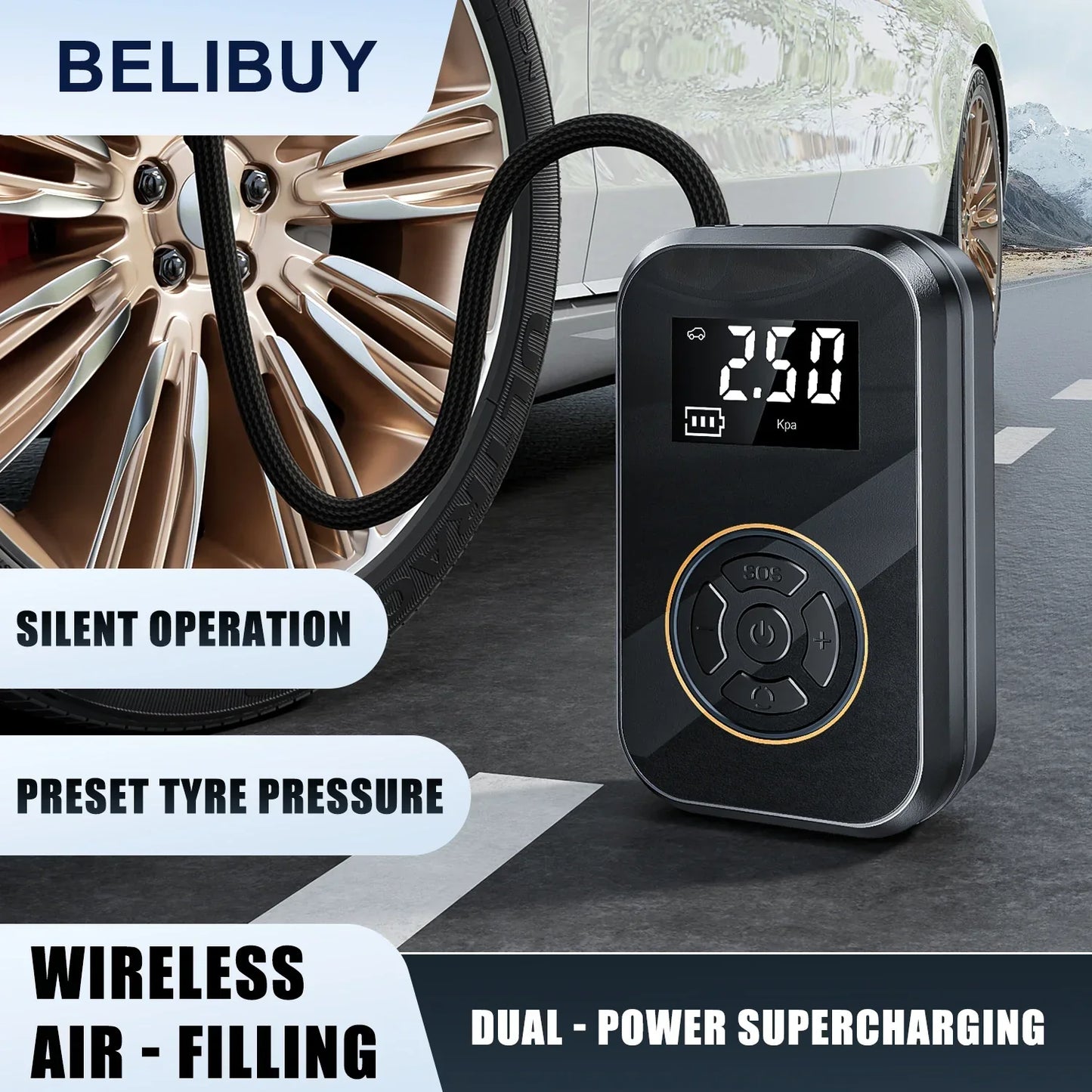 Portable Air Compressor and Power Bank Charger