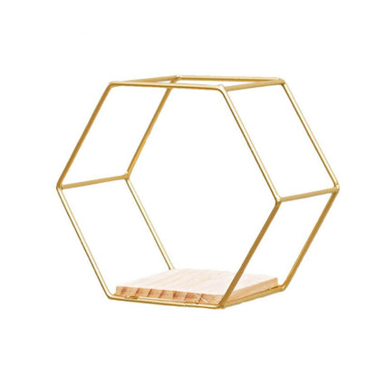 Geometric Wall Shelf Decor - Fesara