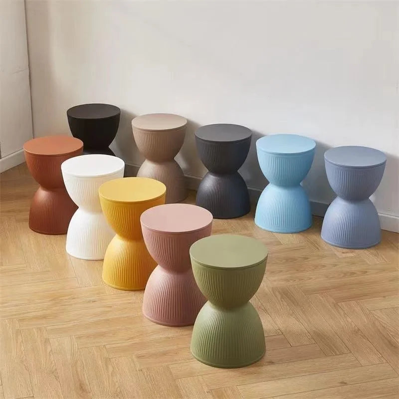 Modern Plastic Coffee Table with Sleek Hourglass Shape
