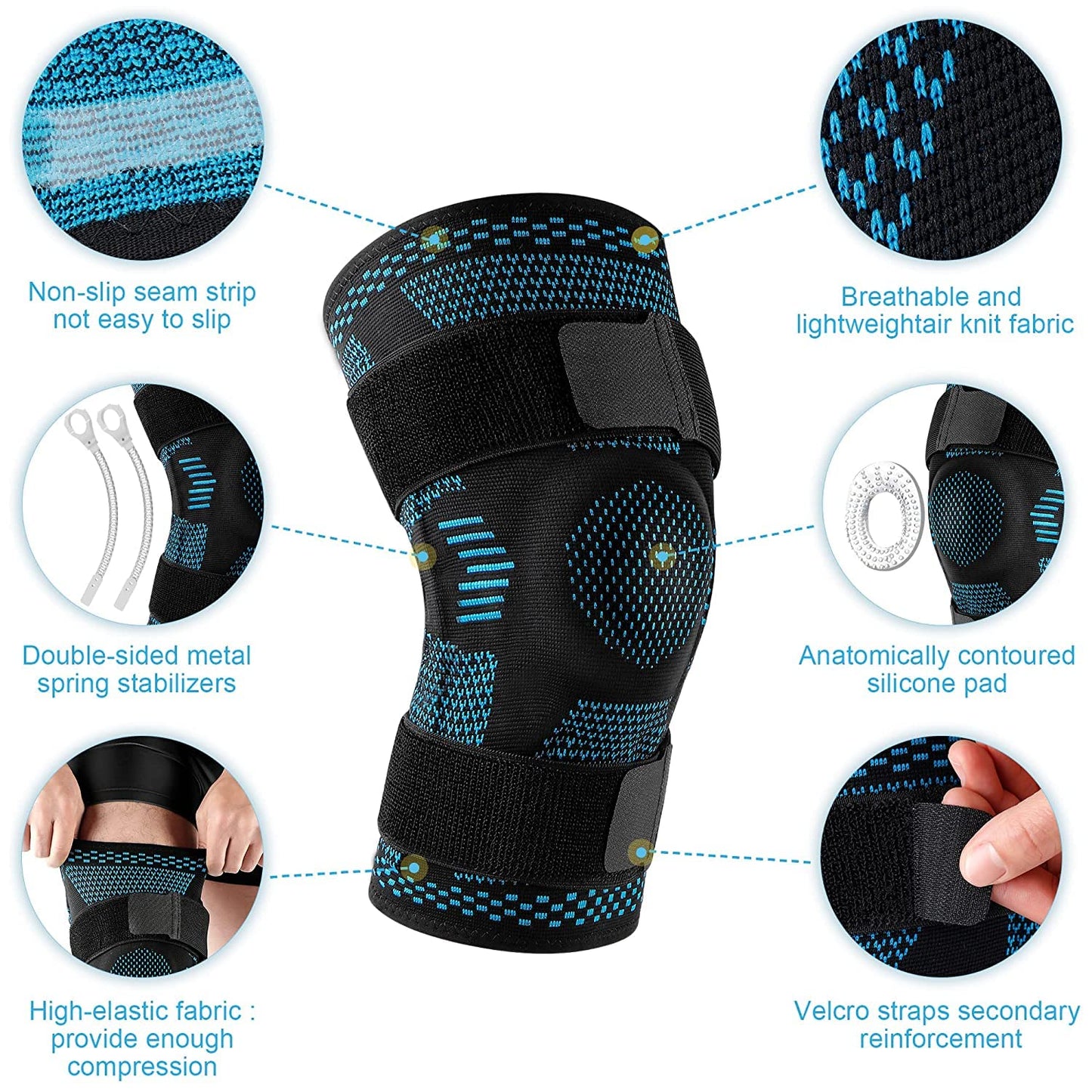 Comfort Knee Support Stabilizer Gel Pads - Fesara