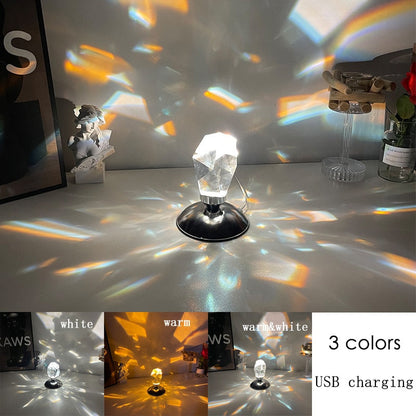 Elegant Glass Gem Table Lamp