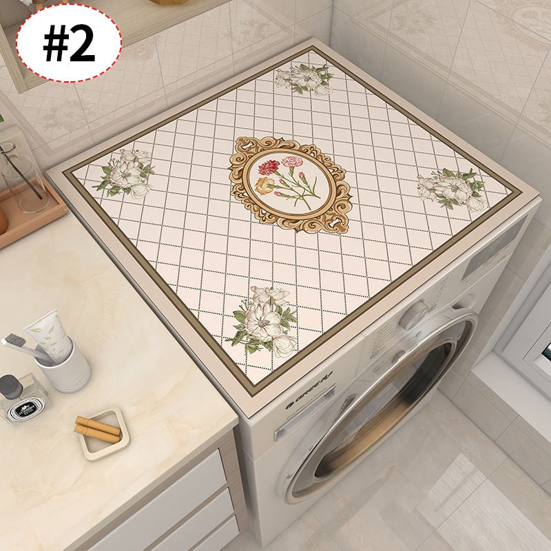 Vintage Floral Laundry Room Mat Protector