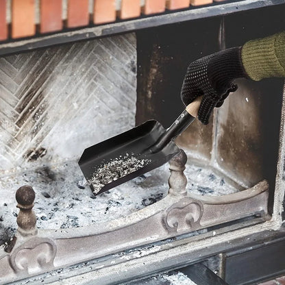 Heavy Duty Fire Pit Shovel with Wood Handle