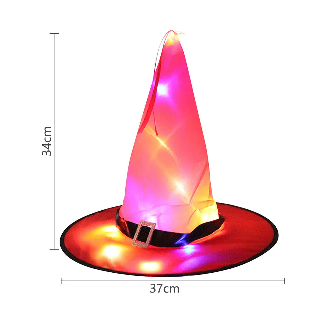 Spooky Glow Witch Hat for Kids and Adults