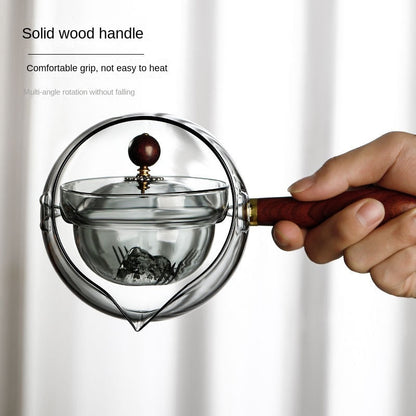 Classic Stainless Steel Rotating Teapot