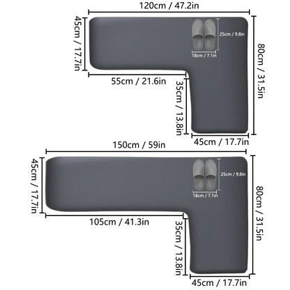 Premium Soft L-Shaped Kitchen Floor Mat