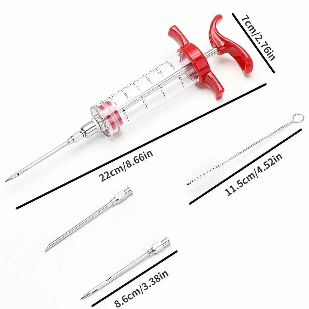 Easy Meat Injector for BBQ with Stainless Steel Needles