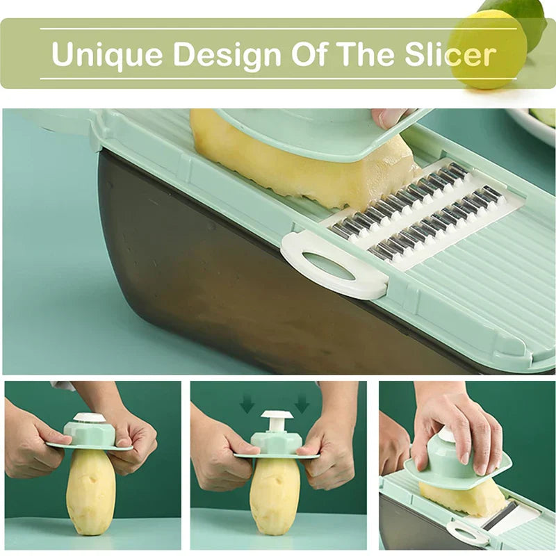 Easy 5-in-1 Veggie Chopper with Container