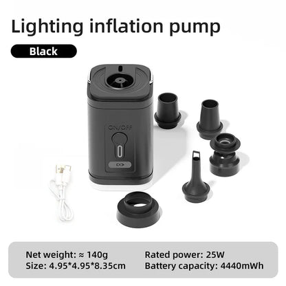 Compact Portable Electric Air Pump Inflate Deflate Kit