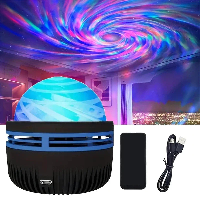 Colorful LED Night Light Projector with Music and Remote - Fesara